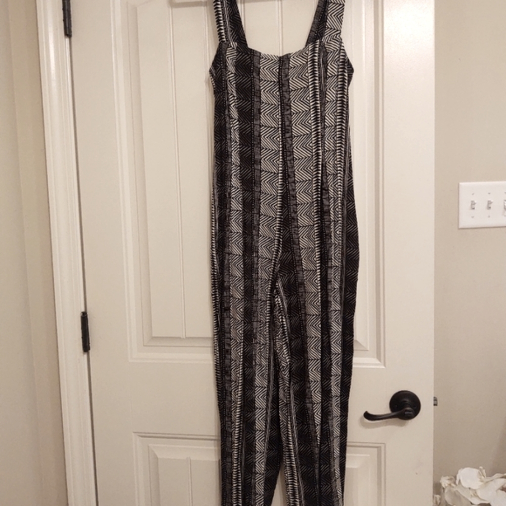 UO Chevron Pattern Cropped Jumpsuit